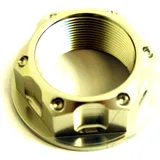 Steering stem nut M24X1. 00mm aluminium silver for: Honda CB, VT, CBR