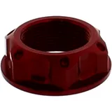 Steering stem nut M22X1. 00mm aluminium red for: Triumph Bonneville, Thunderbird, Rocket