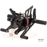 LSL 2-Slide footrest system Street Triple R 13- for Quick Shifter, black