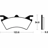 TECNIUM Racing MX/ATV Sintered Metal Brake pads - MOR257 for Polaris SPORTSMAN500
