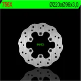 NG BRAKES Petal Fix Brake Disc - 756X for Kawasaki KX100, KX80, KX85