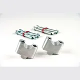 Lenker Klemmböcke LSL silber +30mm, für DUACTI mit Lenker Ø28,6mm