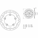 BREMBO Serie Oro Bremsscheibe starr - 68B40750 für Yamaha MT-10, YZF-R1, YZF-R6