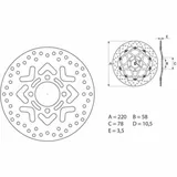 BREMBO Serie Oro Bremsscheibe starr - 68B40759 für Honda PCX125, SH125