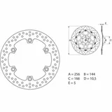 BREMBO Oro Fix Brake Disc - 68B407A6 for Honda CB1300, CBR1000F, CBR1100XX