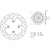 BREMBO Serie Oro Bremsscheibe starr - 68B407E8 für Ducati 1098, 1198