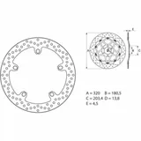 BREMBO Serie Oro Bremsscheibe starr - 68B407H7 für Husqvarna NUDA900