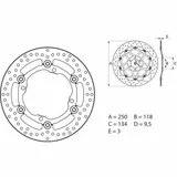 BREMBO Serie Oro Bremsscheibe schwimmend - 78B40812 für Suzuki RM-Z250, RM-Z450
