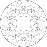 BREMBO Oro Floating Brake Disc - 78B40838 for Honda CBR250R, CBR300R