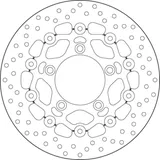 BREMBO Serie Oro Bremsscheibe schwimmend - 78B40897 für Kymco AK550, XCITING400