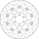 BREMBO Serie Oro Bremsscheibe schwimmend - 78B408A7 für KTM 990SUPERMOTO