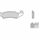 BREMBO Street Carbon Keramik Bremsbeläge - 07HO2506 für Honda ATC350, CR250R, CRM250