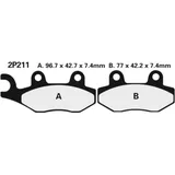 NISSIN Street Halbmetallische Bremsbeläge - 2P-211NS für Triumph, Cagiva, Kawasaki
