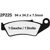 NISSIN Street /Off-Road Sintered Metal Brake pads - 2P-225ST-MX for Suzuki DR-Z400SM