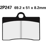 NISSIN Street Semi-Metallic Brake pads - 2P-247NS for Ducati, for: Moto Guzzi, Bimota