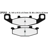 NISSIN Street Halbmetallische Bremsbeläge - 2P-252NS für Kawasaki, Suzuki, Hyosung