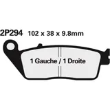 NISSIN Street Semi-Metallic Brake pads - 2P-281NS for Honda FJS400SILVERWING, FJS600SILVERWING