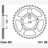 B1 Standard Stahlritzel hinten - 420 für Aprilia RX50 Yamaha DT50R