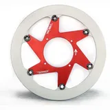 BERINGER Aeronal Stainless Steel Floating Brake Disc - Red H17LGRI for Honda CR500R, CRF250R, CRF250X