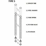 YSS Front Fork Upgrade Kit for: Suzuki AN650 Burgman for AN650BURGMAN