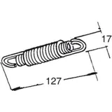 BUZZETTI Set mit 5 Doppelfedern 127x17mm für Mittelständer für: Aprilia, Malaguti, Peugeot