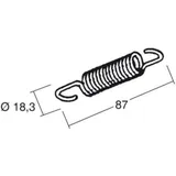 BUZZETTI Feder 87x18,3mm für Mittelständer - für: Peugeot BUXY502T, SPEEDAKE502T