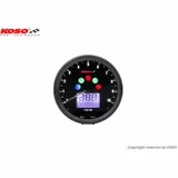 KOSO Neo Retro Multifunktions-Drehzahlmesser 64 mm TNT schwarz