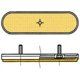V PARTS Reflektor oval 96x27 mm orangefarben