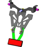 V PARTS Kennzeichenhalter schwarz für: Honda CB1000R