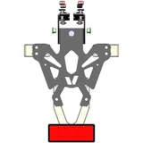V PARTS Kennzeichenhalter schwarz für Kawasaki Z125 NINJA125