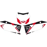 BLACKBIRD Graphic Front Plate Stickers White for: Suzuki RM-Z450