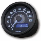 LSL Daytona Velona Speedometer Black