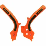 RACETECH Bi-Material Rahmenschutz Orange/Schwarz für KTM 125SX, 125XC-W, 150SX