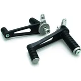 BIHR Tarozzi universal Ø10mm fixed rubber footpegs set black steel
