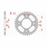 AFAM Standard Stahlritzel hinten 10117 - 420 für Honda ANF125INNOVA, MSX125 10117-35