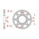 AFAM Standard Stahlritzel hinten 10201 - 428 für Honda C90CUB, CB125, CG125 Kymco K-PIPE125, ZING125 10201-39