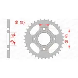 AFAM Standard Stahlritzel hinten 10214 - 520 für Honda CM250, MTX125, REBEL250 10214-40