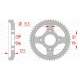 AFAM Standard Stahlritzel hinten 10216 - 428 für Honda CLR125CITYFLY, NX125, XL125R