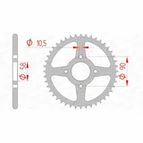AFAM Steel Standard Rear Sprocket 10221 - 520 for Honda CA125, REBEL250, VT125C KTM 125DUKE, 200DUKE 10221-41