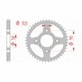AFAM Standard Stahlritzel hinten 10223 - 428 für Daelim, Honda, Mash 10223-51 AFAM Standard Stahlritzel hinten 10223 - 428 für Daelim, Honda, Mash 10223-51