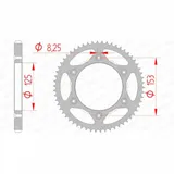 AFAM Steel Standard Rear Sprocket 10228 - 428 for Honda XR125L