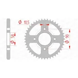 AFAM Standard Stahlritzel hinten 10236 - 428 für Honda CB125F, CBR125R, PCX150 AFAM Standard Stahlritzel hinten 10236 - 428 für Honda CB125F, CBR125R, PCX150