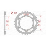 AFAM Standard Stahlritzel hinten 10501 - 520 für Honda FMX650, FX650, NX500DOMINATOR 10501-50