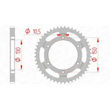 AFAM Steel Standard Rear Sprocket 10502 - 525 for Honda XL600V, XL650V, XL700V
