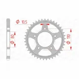 AFAM Standard Stahlritzel hinten 10504 - 525 für Honda CB450, REBEL450, VT600CSHADOW