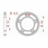 AFAM Standard Stahlritzel hinten 10508 - 530 für Honda CB1100, CB1100X-11, CB1300 10508-43
