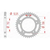 AFAM Standard Stahlritzel hinten 10517 - 525 für Honda CBF500