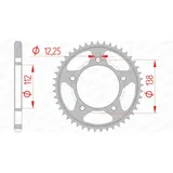 AFAM Steel Standard Rear Sprocket 10613 - 525 for Honda CB600FHORNET, CB650F, CB650R