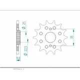 AFAM Standard Stahlritzel vorne 166400 - 520 für Husqvarna TC449, TE449 BMW G450X