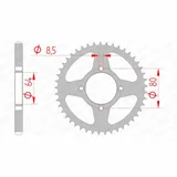 AFAM Steel Standard Rear Sprocket 12200 - 428 for Yamaha CRYPTON135, YBR125 SYM XS125K4T 12200-45